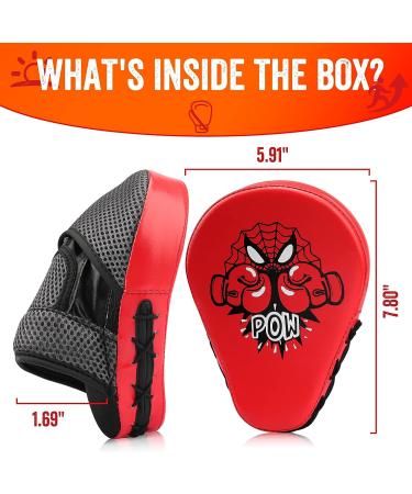 Kids Boxing Pads Focus Mitts | Punch Mitts for MMA, Muay Thai, Kickboxing | Martial Arts Training | Ages 3-12 | Gift Box Included - Buy Online on GoSupps.com