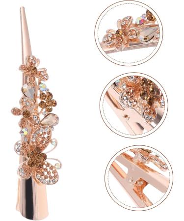 minkissy hair clips clip ins hair accessories hair barrettes hair jewelry hair bling rhinestone hair barrette fancy clips for women vintage horn clip crocodile skin hairpin Metal - Buy Online on GoSupps.com