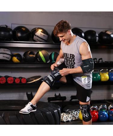 Elbow Sleeves Pair - Support for Squat Weightlifting Powerlifting & Cross Training - Small Black - Buy Online on GoSupps.com