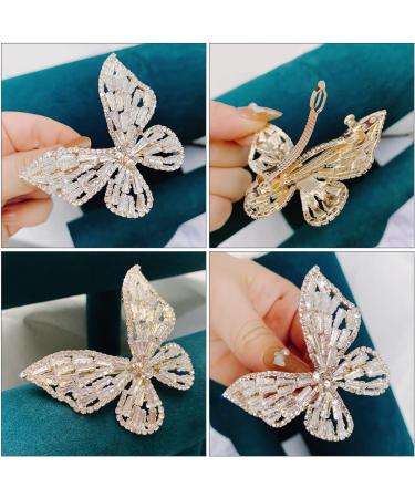 FRCOLOR Rhinestone Hair Clip for Women Butterflies bobby for girls Headwear curls Miss diamond Hair Jaw Clip - Buy Online on GoSupps.com