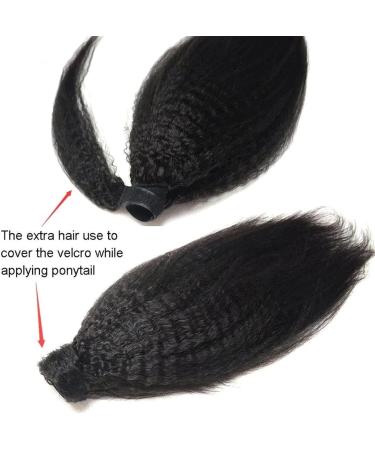 Ponytail Extensions 10-24 Inch Long Yaki Straight Ponytail for Black Women Real Human Hair Wrap Around Ponytail Extensions with Magic Paste Clip in Remy Hair Extensions for Women(Size:18inch 100g) - Buy Online on GoSupps.com