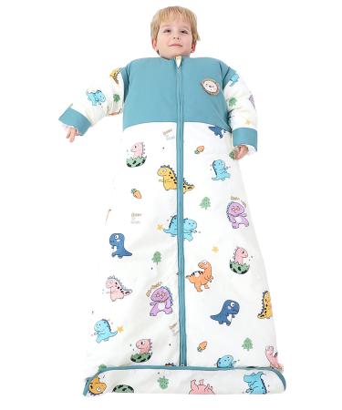 Chilsuessy Baby Sleeping Bag 2.5 Tog Winter Sleeping Sack Wearable Blanket for Kids Adjustable Length Removable Sleeves Toddler Sleeping Bag for Boys Girls 2.5 Tog/Dinosaur Park 150cm/6-9 Years - Buy Online on GoSupps.com