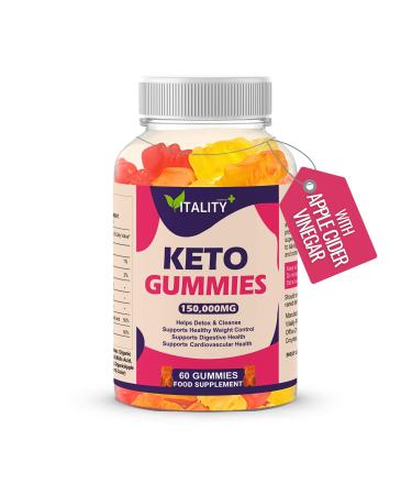 Keto Gummies Weight Loss Support Food Supplement - 60 Gummies Low Calorie Snacks - No Added Sugars - Appetite Control & Energy Boost - Vegan and Gluten Free 60 count (Pack of 1)