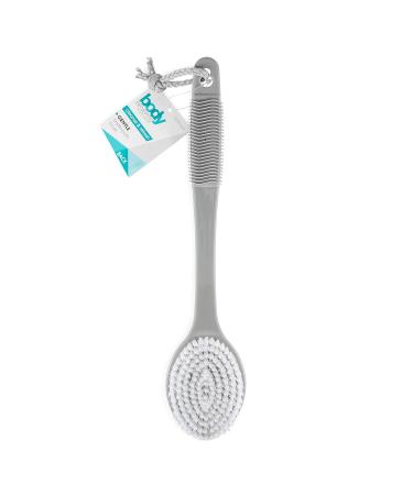 Freeman Gentle Bristle Bath Brush - Soft & Stiff Shower Bristles - Long Rubber Handle - Exfoliates Skin for Back & Body - Stimulates Blood Circulation - 1 Count - Buy Online on GoSupps.com