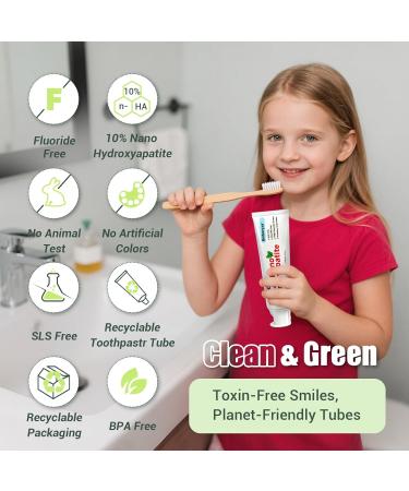 10% Nano Hydroxyapatite Toothpaste, SLS & Fluoride Free Remineralizing Toothpaste for Sensitive Teeth, Whitening, Antiplaque, Fresher Breath, Mineral Toothpast for Adults(4.23oz,Mint) 2pcs Breeze Mint - Buy Online on GoSupps.com