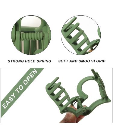 HAIMEIKANG Heart Hair Claw Clips Set - Floral Medium Large Hair Claws for Long Hair in Blue, Green, and Coffee - Strong Hold Jaw Clamps for Thin to Medium Thick Hair - Buy Online on GoSupps.com