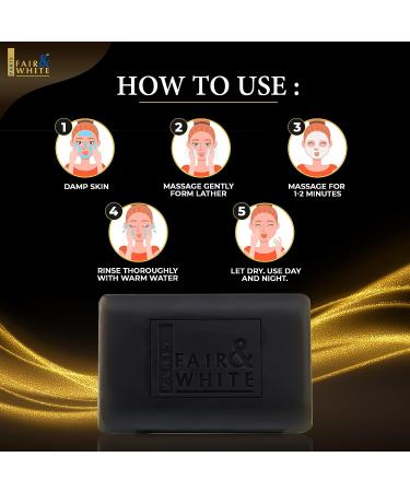 Fair & White So Original Black Soap - 7 fl oz / 200g | Moisturizing Hand Soap for Soft Skin | Natural Body Cleanser with Glycerin & Cocoa Butter - Buy Online on GoSupps.com