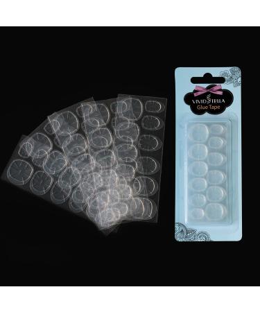 Nail glue nail tip 60 piece of adhesive tape double -sided sticker double -sided jelly adhesive pads transparent nail ticker for false nails artificial nails