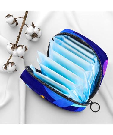 Eco-Friendly Menstruation Pad Bag with Zipper | Underwater Blue Whale Design | Stylish Napkin & Tampon Storage for Women & Girls - Buy Online on GoSupps.com