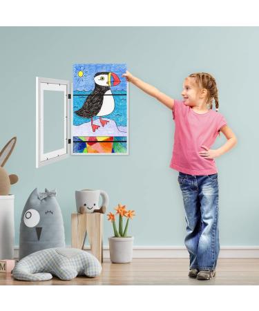 Kids Art Frames 11x14 Front Opening | Changeable Display for Children's Artwork | Holds 50 Pcs | Hanging Art Portfolio Storage | White 1pack - Buy Online on GoSupps.com