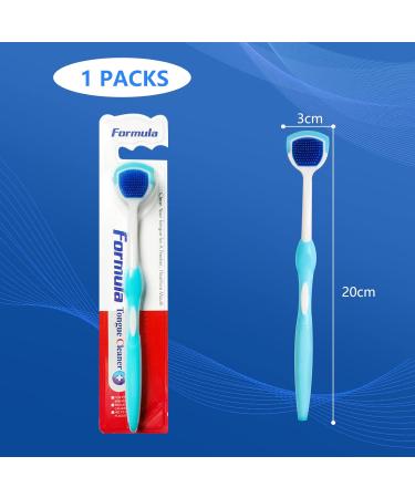 Shop Soft Silicone Tongue Cleaner & Scraper | Comfortable Blue Tongue Brush for Fresh Breath - Buy Online on GoSupps.com