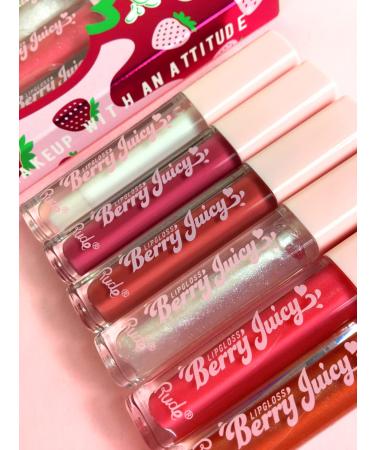 Rude Cosmetics Berry Juicy Lip Gloss - Nudist | 0.14 oz - Shop Internationally - Buy Online on GoSupps.com