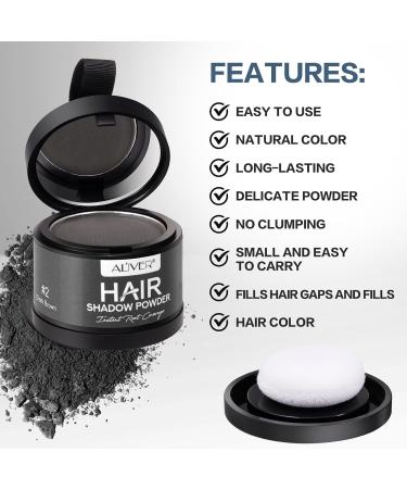 Approach Powder for Men & Women - Dark Gray Hair Sealing Base Powder with Mirror Sponge | Hair Attachment & Shading Concealer for Thin Hair - Buy Online on GoSupps.com