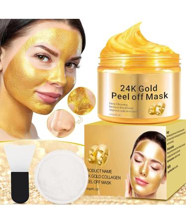 24K Gold Face Mask Deep Pore Cleansing Moisturizing Face Mask Brightening Nourishing Reduces Pores and Removes Blackheads Face Mask for Women and Men 120ml - Buy Online on GoSupps.com