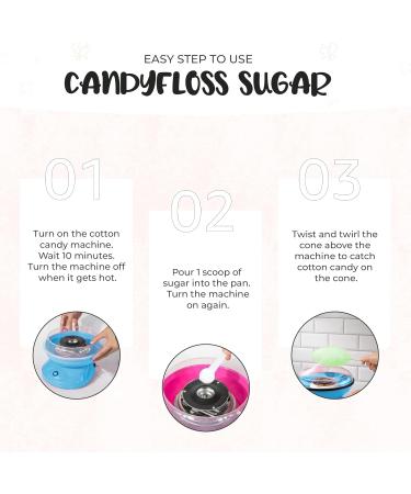 Baking Beauty and Beyond Premium Apple Flavour Cotton Candy Floss Sugar - 800g Bulk Floss Sugar with Natural Ingredients for Every Occasion - Buy Online on GoSupps.com