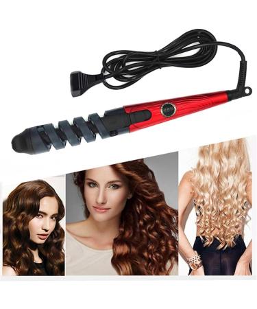 Spiral Screw Rod Electric Curling Iron - Constant Temperature Hair Care - Red Ceramic Glaze - 31.5x3.5cm - Buy Online on GoSupps.com
