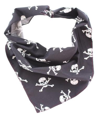 Pet Pooch Boutique Skulls Bandana for Dog Small/Medium Black