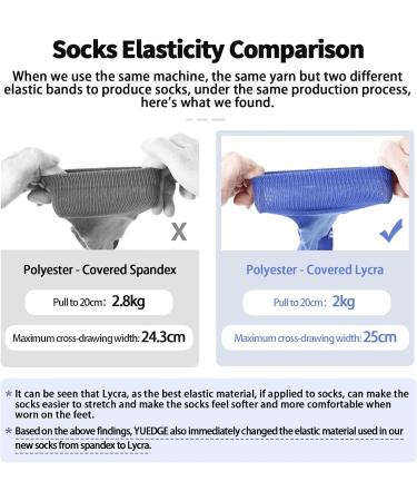YUEDGE Sports Socks for Men - Cushioned Tennis & Work Socks (Sizes 39-48) - 5 Pairs - Comfortable Black Cotton Training Socks - Buy Online on GoSupps.com