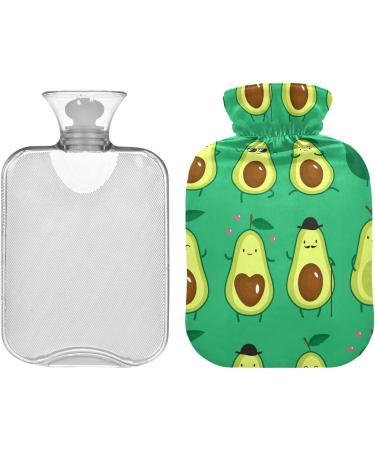 Shop Naanle Cute Slice-Avocado Hot Water Bottle 1L Transparent Heat & Cold Therapy for Pain Relief Hand & Foot Warmer - Buy Online on GoSupps.com