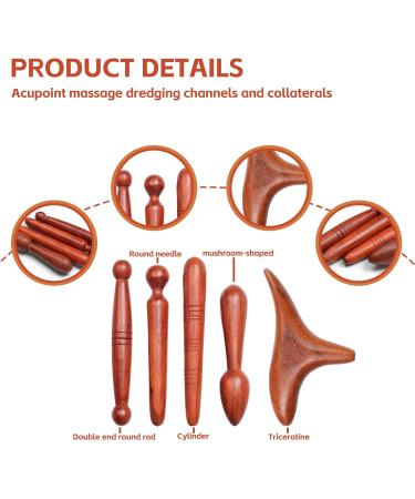 4-Piece Wooden Trigger Point Massager Set | Relieve Pain & Relax Muscles - Ideal for Foot Shoulder & Back - Buy Online on GoSupps.com