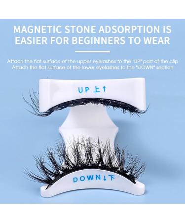 2 Pairs Reusable Magnetic Eyelashes Wispy Sandwich Magnetic Eyelashes without Eyeliner Magnetic Eyelashes Natural Look Magnetic Lashes Kit with Applicator Magnetic Cat Eye Lashes for Beginners - Buy Online on GoSupps.com