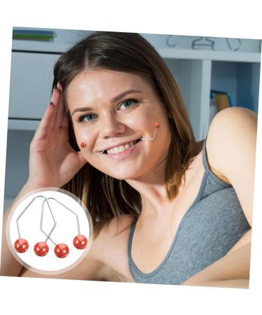 SKISUNO 1 Pair Dimple Trainer Facial Tools Face Dimples Maker Face Exerciser Tool Dimples Trainer Face Dimples Exerciser Facial Dimples Maker Dimples Maker for Face Cheeks Dimples Clip 4.30X2.50X0.80CM Red - Buy Online on GoSupps.com