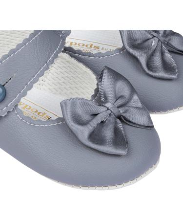Baypods Baby Shoes for Girls - Soft Soled Pre Walker Shoes - Made in England - Grey - Buy Online on GoSupps.com