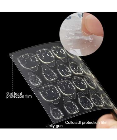 ILamourCar False Nails Stickers 240 Pcs Double-Side Glue Nail Sticker Waterproof Breathable False Nail Glue Stickers for DIY Nail Art Decoration (10 Sheets) - Buy Online on GoSupps.com