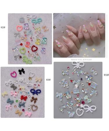 Manicure Rhinestones Cartoon Kawaii Accessories Butterfly-shape 3D Special Design Bear Nail Decoration(03) - Buy Online on GoSupps.com