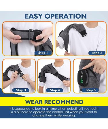 3-in-1 Cordless Shoulder Heating Pad with Vibration Modes | Heated Shoulder Wrap Brace for Relaxation | Large Size - Buy Online on GoSupps.com