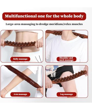 Holz Therapy Massage Tools - 31 Pearl Roller Stick & 23 Gua Sha Wood Scooter for Lymphatic Drainage Muscle Pain Relief & Body Shaping - International Shipping Available - Buy Online on GoSupps.com