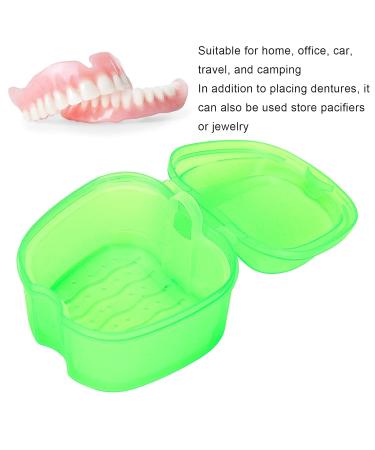 Buy Portable Prostheses Bathing Suitcase | Green Prosthesis Bath Box & Dental Care Storage Container - Buy Online on GoSupps.com