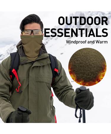Arcweg Neck Warmers for Winter | Thermo Multifunctional Hose Scarf | Unisex Neck Gaiter for Skiing Biking & Outdoor Sports - Olive - Buy Online on GoSupps.com