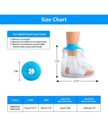 Waterproof Cast Cover Foot - Shower & Bath Protector for Ankle Wound & Burns - Adult Reusable - Watertight Seal to Keep Wounds Dry - Buy Online on GoSupps.com