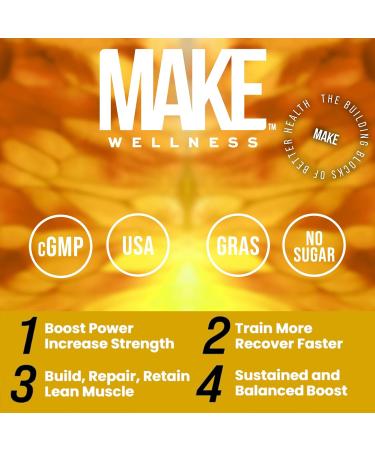 Make Wellness FIT Peptides | 30 Sachets | Supports Muscle Recovery & Tone | Vitamin D3 & Magnesium Glycinate | Natural Orange Flavor - Buy Online on GoSupps.com