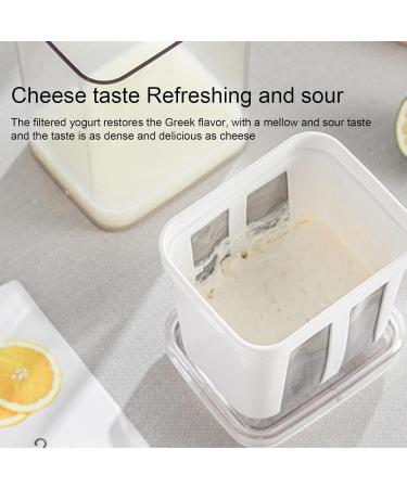 Tewzafiya Fine filter strainer yogurt strainer with lid 1100 ml reusable yogurt whey separator homemade Greek yogurt strainer for making thick Greek yogurt soybean milk - Buy Online on GoSupps.com