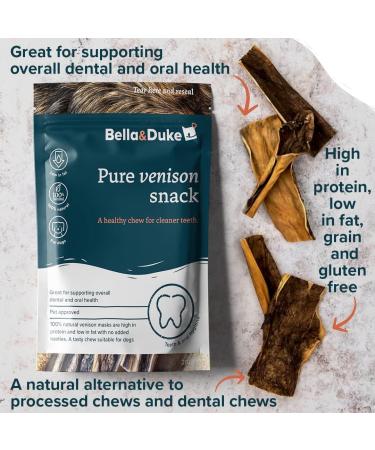 Bella & Duke Venison Dog Snack - Natural Dental Stick Alternative - Grain-free, High Protein, Hypoallergenic Chew for Cleaner Teeth and Plaque Prevention - Buy Online on GoSupps.com