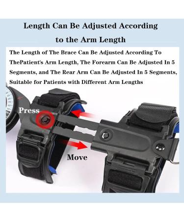 SFKLYU Hinged Elbow Brace - Postoperative Arm Support Stabilizer for Injury Recovery - Right Arm Splint with Strap - Buy Online on GoSupps.com