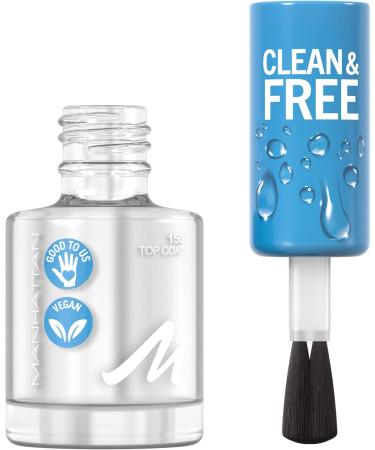 Manhattan Clean and Free Nail Polish Colour 150 Oxygen Wave Breathable Nail Polish Vegan 8 ml - Buy Online on GoSupps.com