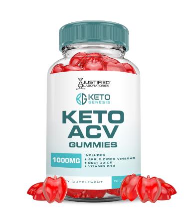 Keto Genesis Keto ACV Gummies Advanced Formula 1000MG Keto Genesis Keto Gummies Apple Cider Vinegar Formulated with Pomegranate Beet Juice Powder B12 Vegan Non GMO 60 Gummys 60 Count (Pack of 1)