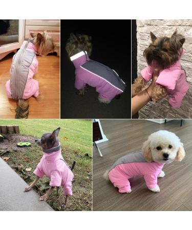 Waterproof Dog Jacket - Fleece Lined Warm Winter Coat for Female Dogs - Pink Size M - Shop Now! - Buy Online on GoSupps.com