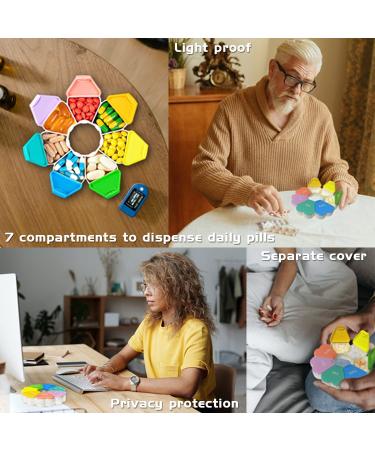 Pill Organizer Weekly | 7 Day Pill Box Medication Reminder | Moisture & Lightproof Case | Portable Travel Container for Vitamins | 1 Pack - Buy Online on GoSupps.com