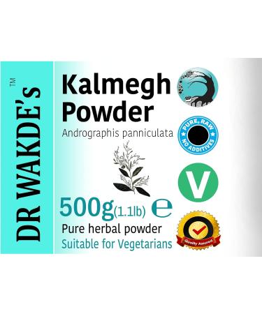 DR WAKDE'S Kalmegh Powder (Andrographis panniculata) - 500g (1.1lb) I Pure Raw & Dried Powder I Nothing Added Nothing Removed I Ayurvedic Herb I Quantity Discounts I Same Day Dispatch - Buy Online on GoSupps.com