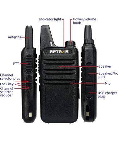 Retevis RT22 Walkie Talkies Rechargeable 2 Way Radios (6 Pack) with Multi Gang Charger - Buy Online on GoSupps.com