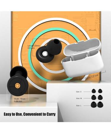 Noise Cancelling Ear Plugs for Sleeping - Soft Silicone Reusable Hearing Protection - 35dB Noise Reduction for Concerts Swimming Work - 1 Pair (Black - Buy Online on GoSupps.com