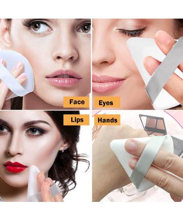 Buy 6 Pieces Powder Puff Face Triangle Makeup Puffs - Velour Soft Washable Cosmetic Foundation Puffs with Storage Box for Loose & Mineral Powder - Perfect Makeup Tool (White - Buy Online on GoSupps.com