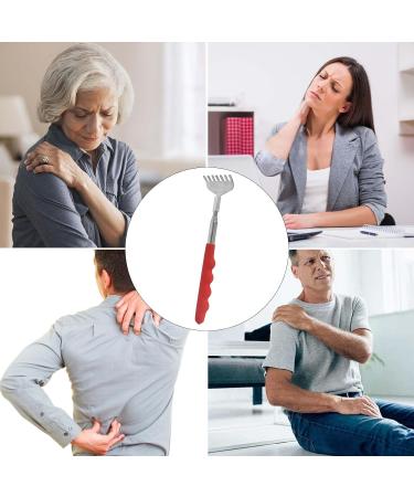 Extendable Stainless Steel Back Scratcher - 20 to 68 cm Black & Red - Perfect Gift for Men & Women - Buy Online on GoSupps.com