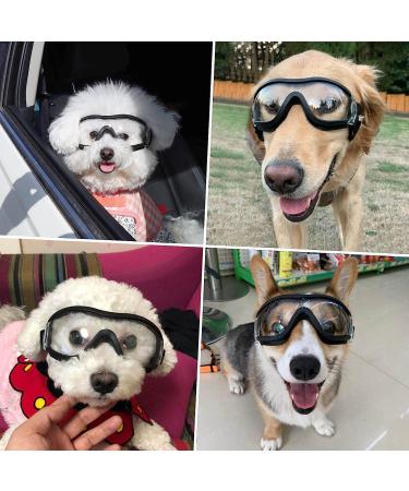 NAMSAN Medium to Large Dog Sunglasses - UV Transparent Goggles for Windproof, Anti-Dust, Snowproof Protection - Buy Online on GoSupps.com