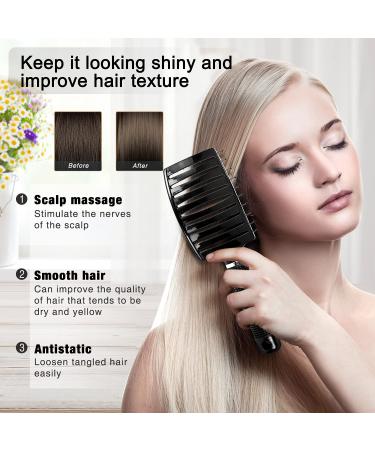 Professional Vented Hair Brush - Fast Drying & Detangling Barber Tool (Black) - Buy Online on GoSupps.com