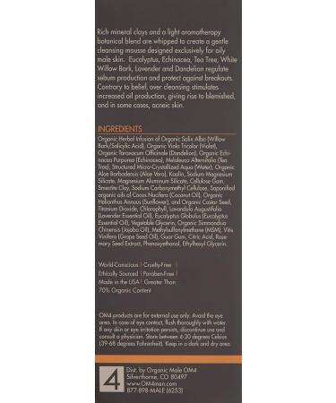 OM4 Oily STEP 1 Green Clay Cleanser | Detox & Purify Men's Skin | Target Breakouts - Buy Online on GoSupps.com